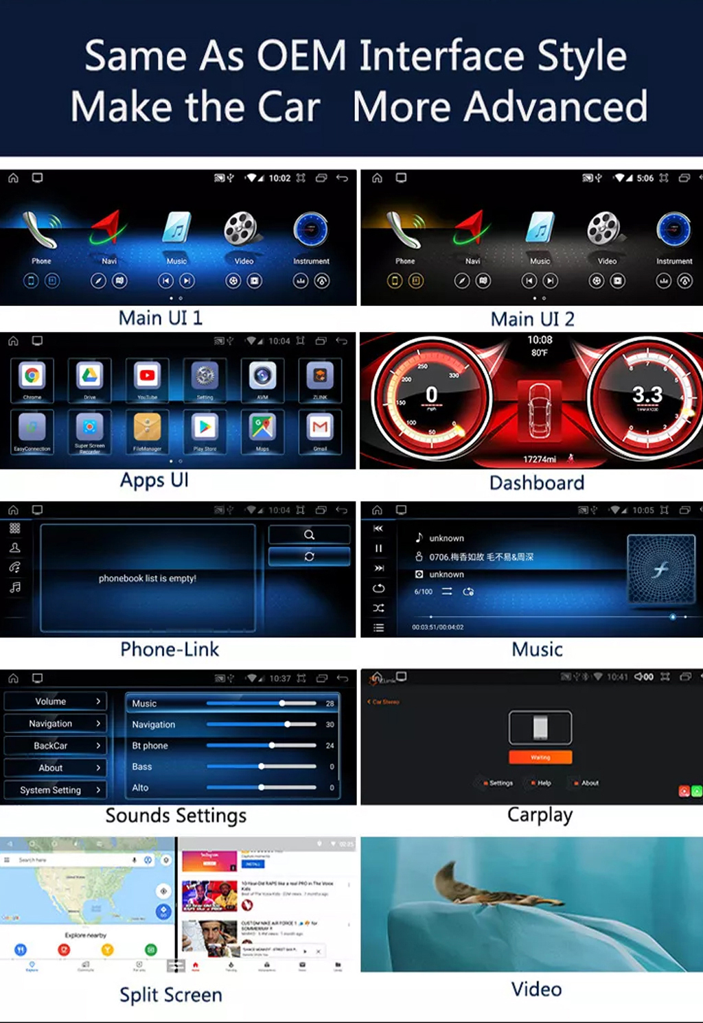 W169 Reproductor multimedia Android