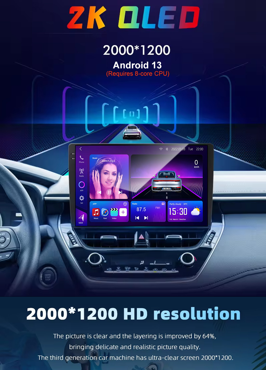 Leitor Android para automóvel