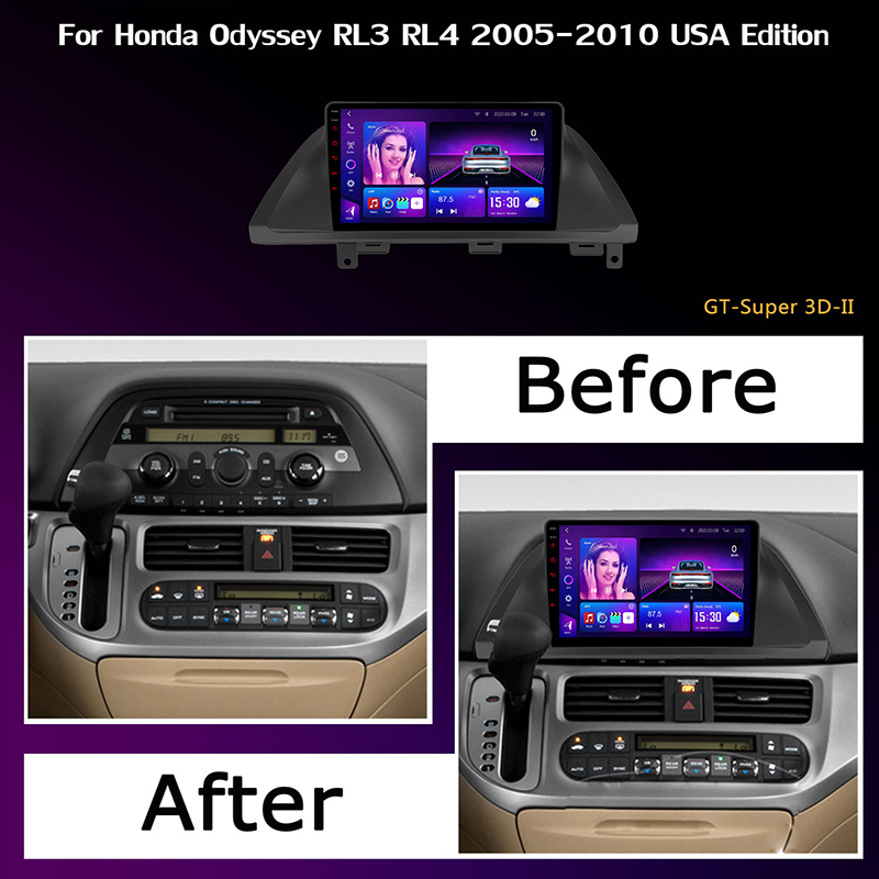 Honda Odyssey 2005-2010 carro android frame - SKY Universe Estrutura android para automóvel Honda Odyssey 2005-2010