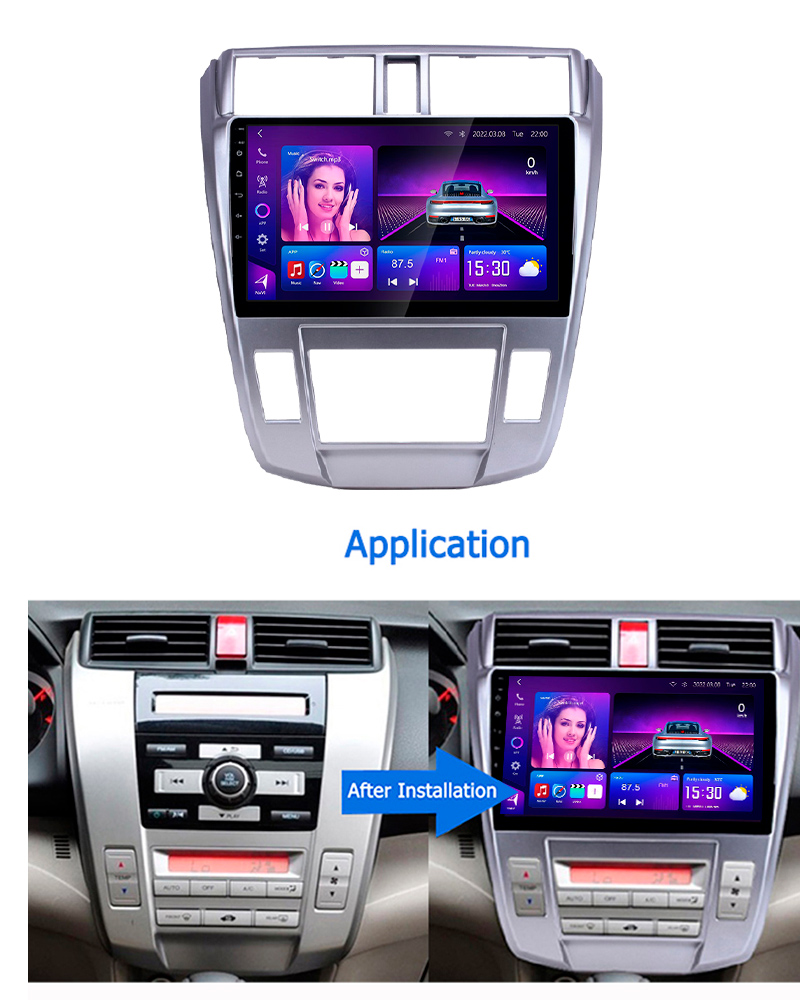 Honda City 2008-2013 car android frame - SKY Universe Honda City 2008-2013 car android frame